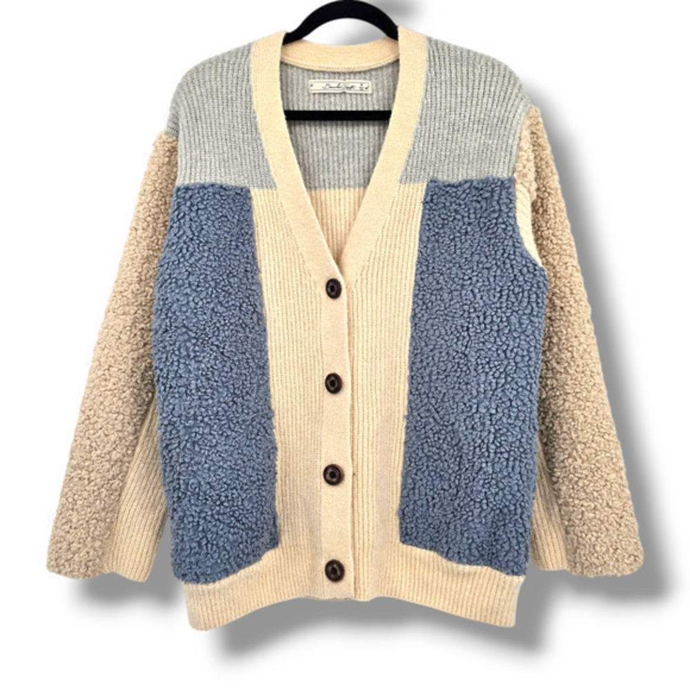 Boundless‎ North Women's The Ruth Faux Shearling Fur Sherpa Cardigan Sweater